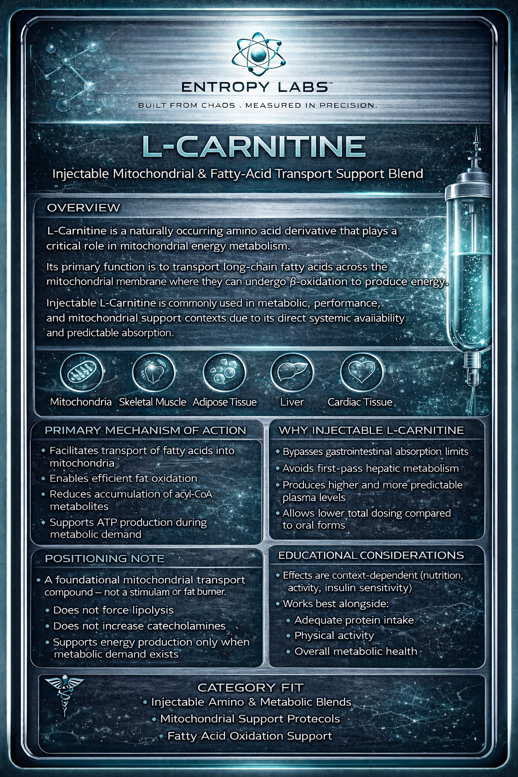 L-Carnitine 500mg 10mL - Image 2
