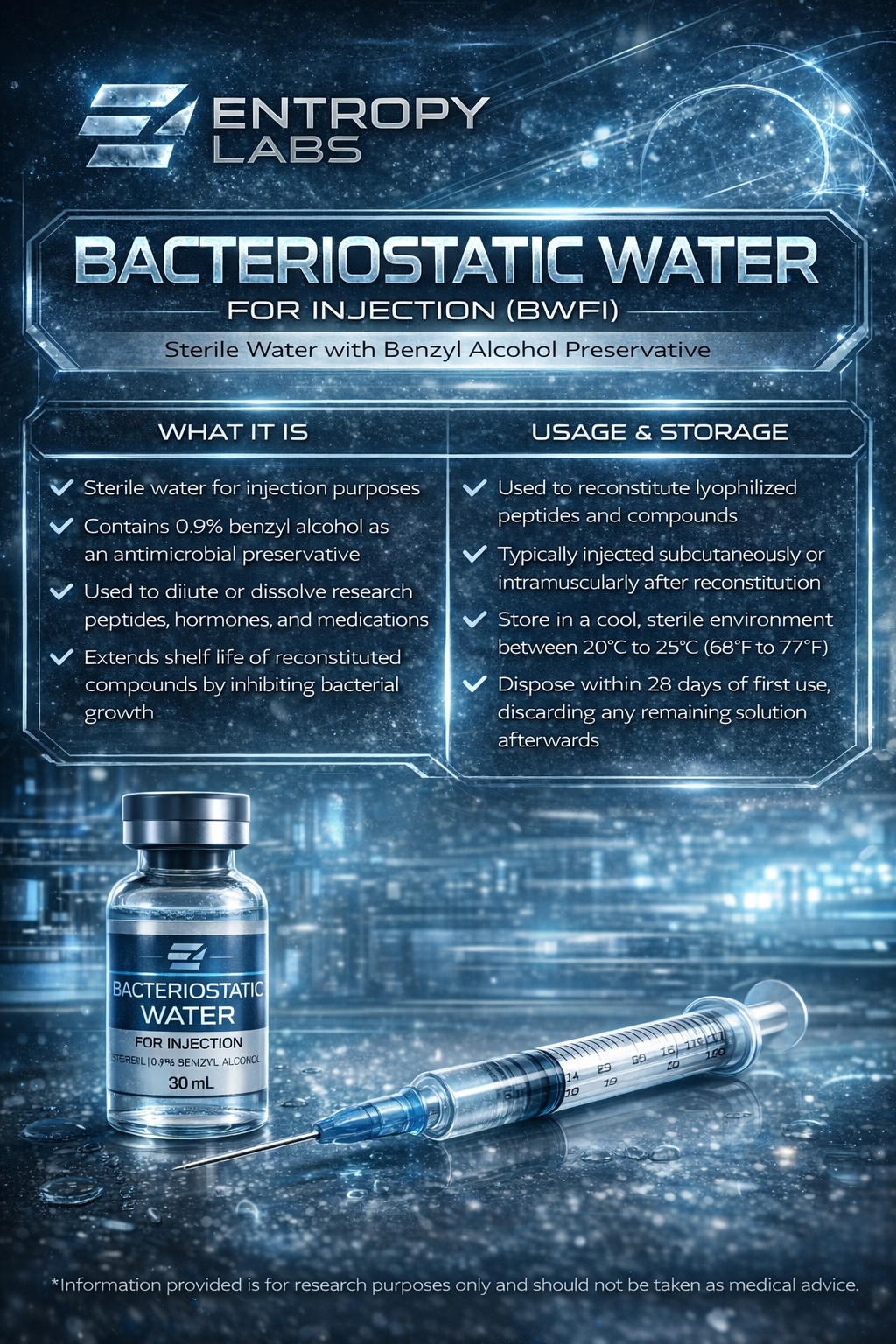 Bacterostatic Water 3mL - Image 2